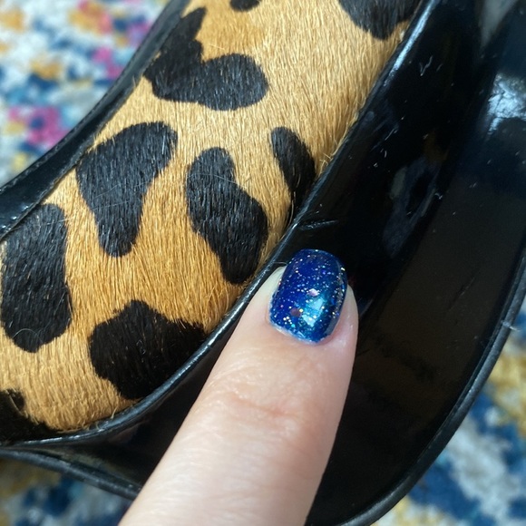 ALDO Leopard Print Pony Hair Peep Toe Platform - Picture 9 of 9